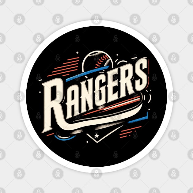 Rangers Fan Vintage Design Magnet by Trendsdk